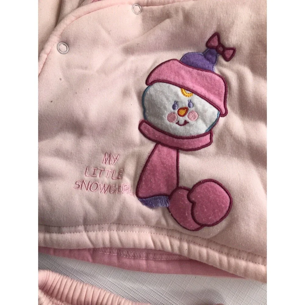 Baby Mack LTD 6 Months Unisex Snowsuit Pink 2 Peice